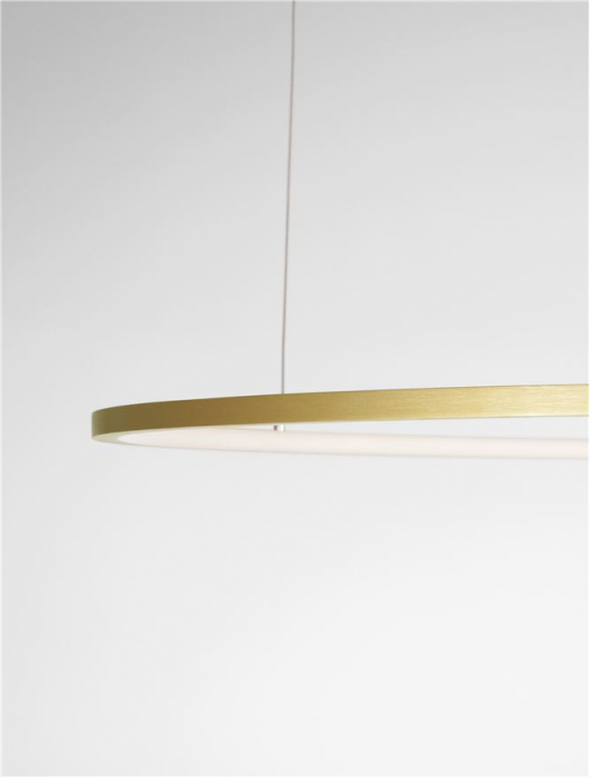 9345610 Lustra Nova Luce TARQUIN LED 59W 2144lm 3000K Aluminium & Acrylic Brass Gold Dimabil Triac IP20 [8]