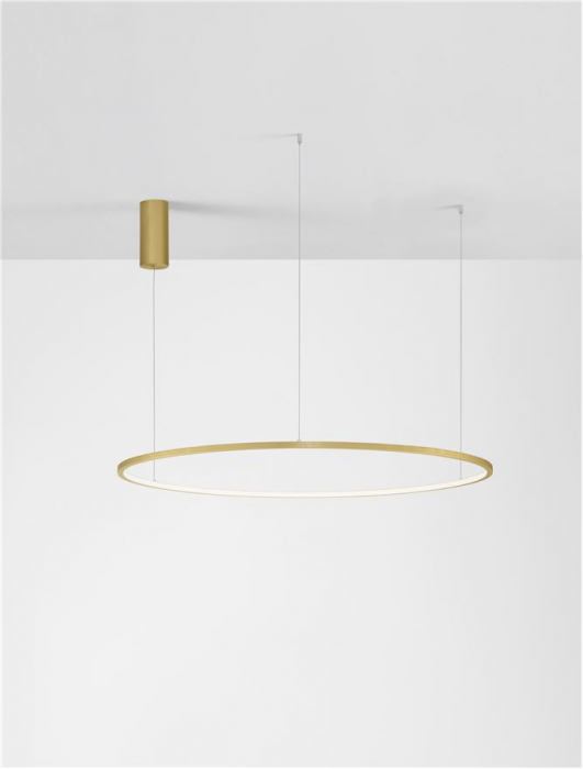9345610 Lustra Nova Luce TARQUIN LED 59W 2144lm 3000K Aluminium & Acrylic Brass Gold Dimabil Triac IP20 [2]