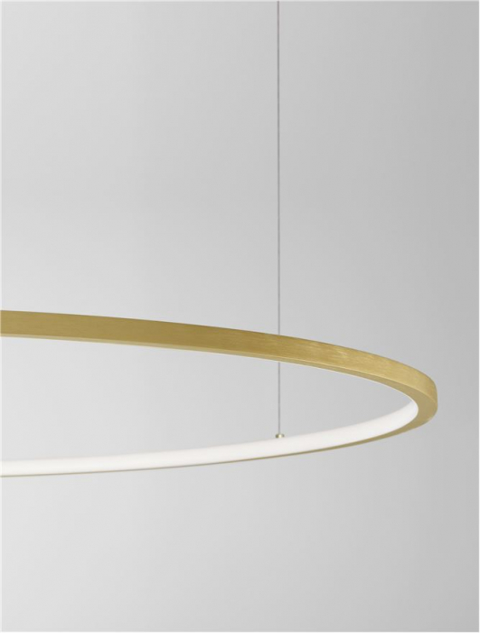9345610 Lustra Nova Luce TARQUIN LED 59W 2144lm 3000K Aluminium & Acrylic Brass Gold Dimabil Triac IP20 [4]