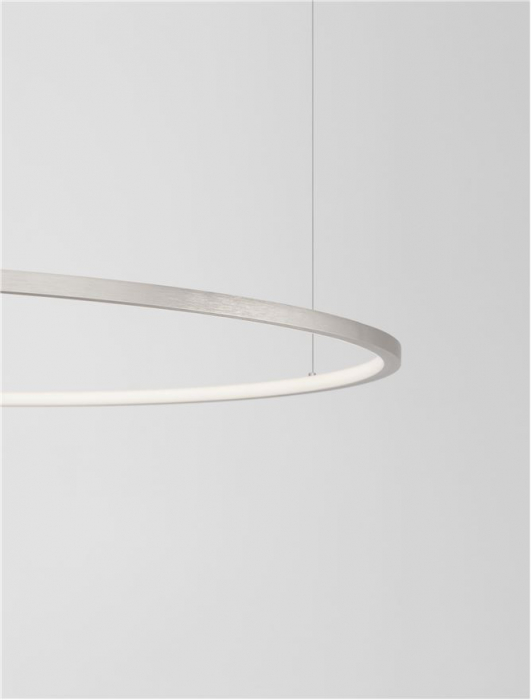 9345611 Lustra Nova Luce TARQUIN LED 59W 2144lm 3000K Aluminium & Acrylic Brushed Champagne Silver Dimabil Triac IP20 [6]