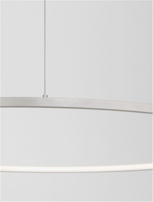 9345611 Lustra Nova Luce TARQUIN LED 59W 2144lm 3000K Aluminium & Acrylic Brushed Champagne Silver Dimabil Triac IP20 [5]