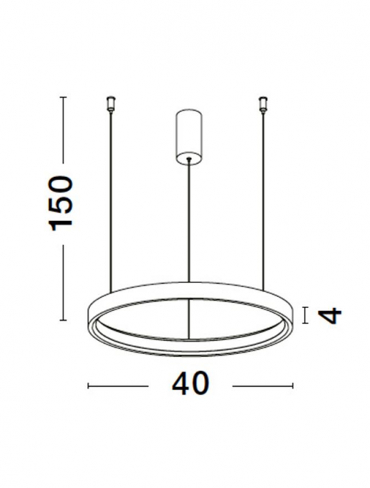 9345613 Lustra Nova Luce PERRINE LED 22W 1540lm 3000K Aluminium & Acrylic Sandy White Dimabil Triac IP20 [9]