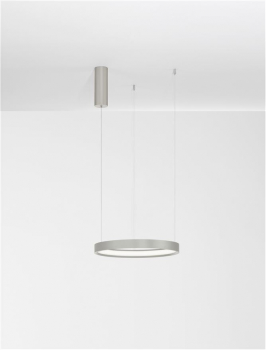 9345614 Lustra Nova Luce PERRINE LED 22W 1540lm 3000K Aluminium & Acrylic Bruched Champagne Silver Dimabil Triac IP20 [4]
