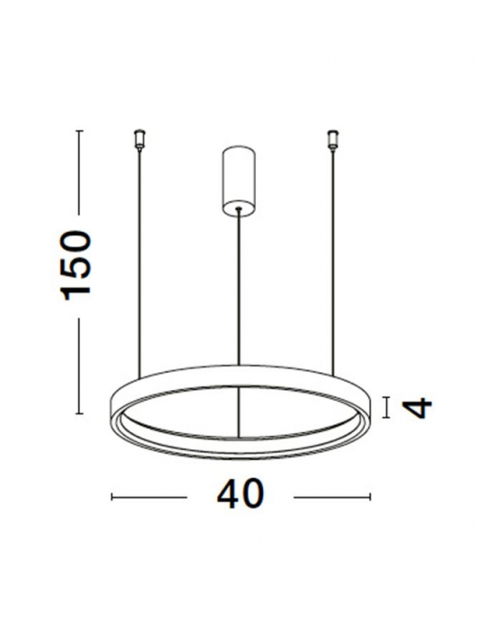 9345615 Lustra Nova Luce PERRINE LED 22W 1540lm 3000K Aluminium & Acrylic Brushed Gold Dimabil Triac IP20 [8]
