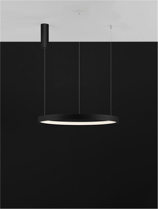 9345616 Lustra Nova Luce PERRINE LED 40W 2800lm 3000K Aluminium & Acrylic Sandy Black Dimabil Triac IP20 [9]