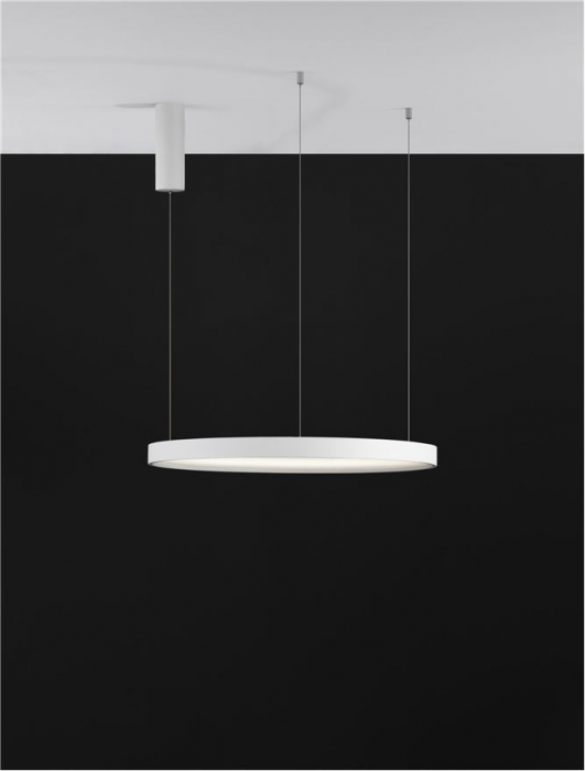 9345617 Lustra Nova Luce PERRINE LED 40W 2800lm 3000K Aluminium & Acrylic Sandy White Dimabil Triac IP20 [6]