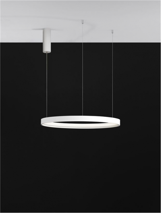 9345617 Lustra Nova Luce PERRINE LED 40W 2800lm 3000K Aluminium & Acrylic Sandy White Dimabil Triac IP20 [7]
