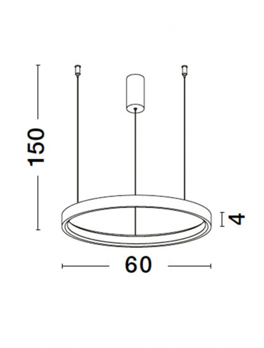 9345617 Lustra Nova Luce PERRINE LED 40W 2800lm 3000K Aluminium & Acrylic Sandy White Dimabil Triac IP20 [8]