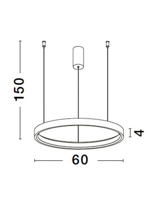 9345619 Lustra Nova Luce PERRINE LED 40W 2800lm 3000K Aluminium & Acrylic Brushed Gold Dimabil Triac IP20 [9]