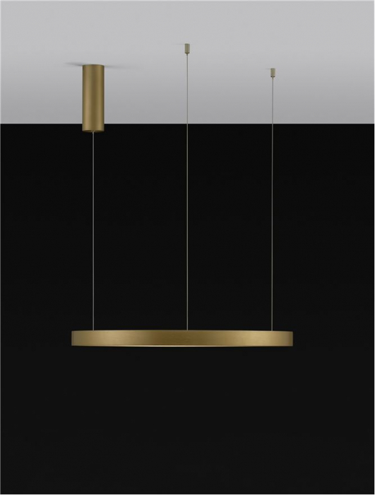 9345619 Lustra Nova Luce PERRINE LED 40W 2800lm 3000K Aluminium & Acrylic Brushed Gold Dimabil Triac IP20 [6]