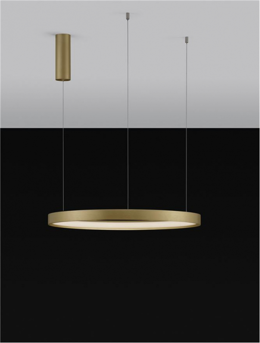 9345619 Lustra Nova Luce PERRINE LED 40W 2800lm 3000K Aluminium & Acrylic Brushed Gold Dimabil Triac IP20 [5]