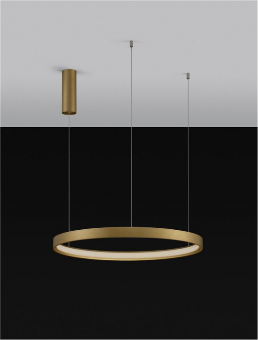 9345619 Lustra Nova Luce PERRINE LED 40W 2800lm 3000K Aluminium & Acrylic Brushed Gold Dimabil Triac IP20 [2]