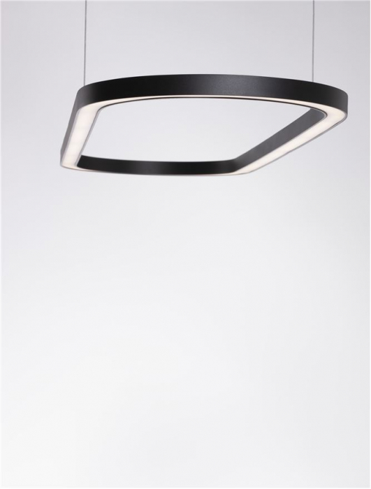 9345624 Lustra Nova Luce CUPPE LED 56W 6989lm 3000K Aluminum & Acrylic Sandy Black Dimabil Triac IP20 [7]
