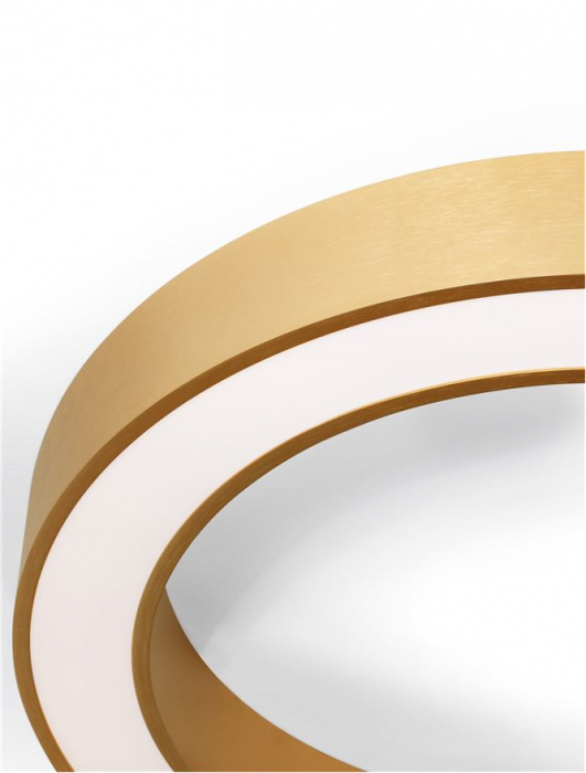 9345634 Plafoniera Nova Luce MORBIDO LED 48W 3730lm 2700K - 4000K Aluminium & Acrylic Brass Gold Dimabil CCT IP20 [5]