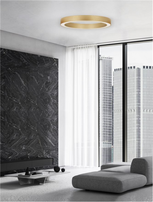 9345637 Plafoniera Nova Luce MORBIDO LED 48W 3730lm 2700K - 4000K Aluminium & Acrylic Brass Gold Dimabil CCT IP20 [2]