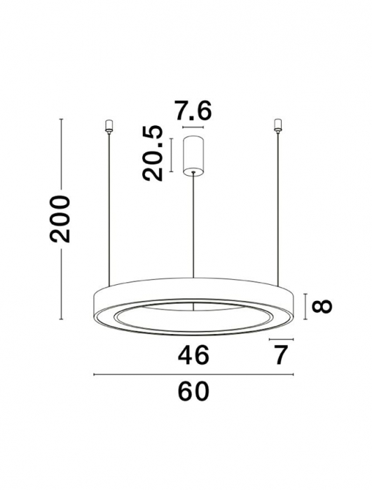 9345638 Lustra Nova Luce MORBIDO LED 48W 3268lm 2700K - 4000K Aluminium & Acrylic Sandy White Dimabil CCT IP20 [2]