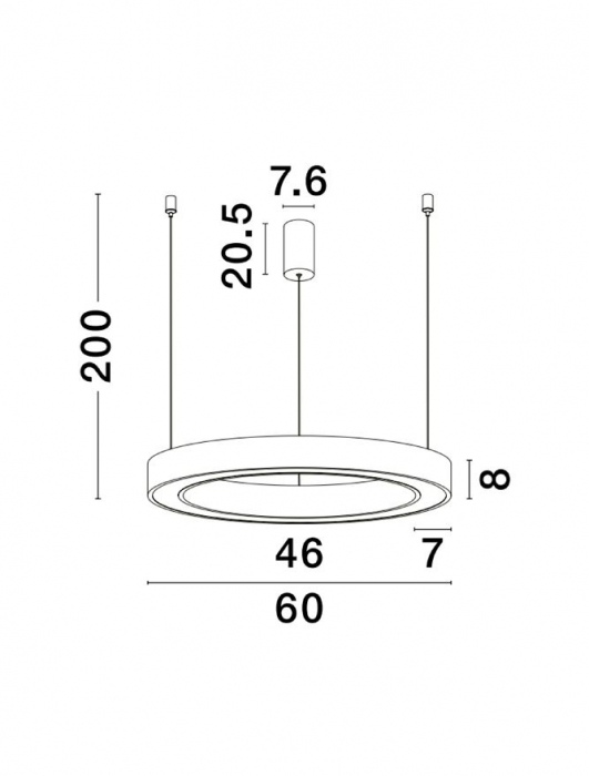 9345639 Lustra Nova Luce MORBIDO LED 48W 3268lm 2700K - 4000K Aluminium & Acrylic Sandy Black Dimabil CCT IP20 [2]