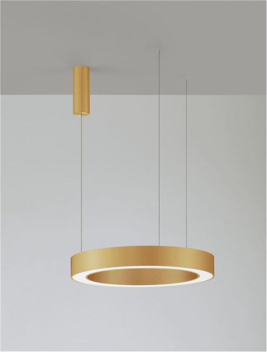 9345640 Lustra Nova Luce MORBIDO LED 48W 3268lm 2700K - 4000K Aluminium & Acrylic Brass Gold Dimabil CCT IP20 [2]
