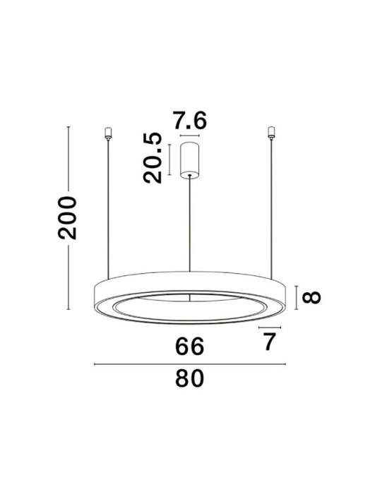 9345641 Lustra Nova Luce MORBIDO LED 59W 4076lm 2700K - 4000K Aluminium & Acrylic Sandy White Dimabil CCT IP20 [2]