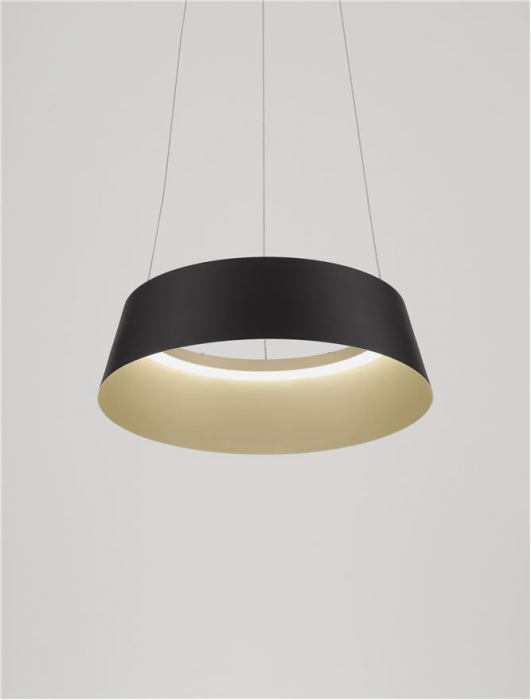9345656 Lustra Nova Luce ALBA LED 42W 1279lm 3000K Aluminium Sandy Black & Gold Dimabil Triac IP20 [2]