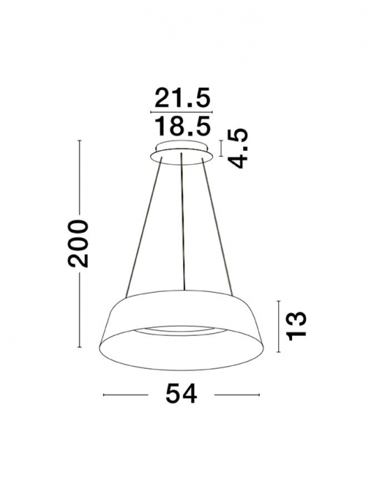 9345657 Lustra Nova Luce ALBA LED 53W 1982lm 3000K Aluminium Sandy White & Gold Dimabil Triac IP20 [2]