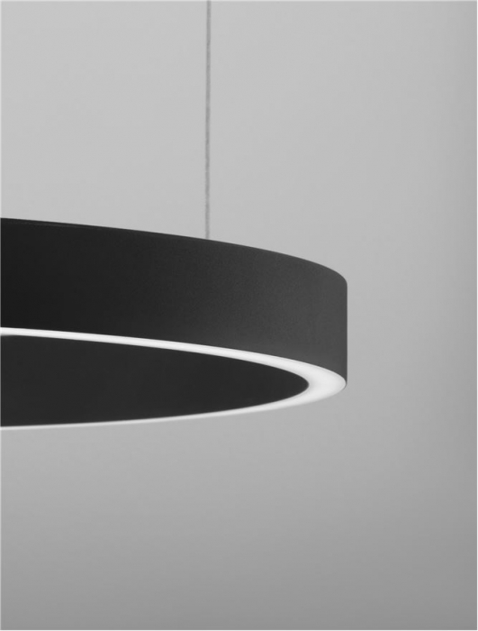 9345660 Lustra Nova Luce ELOWEN LED 60W 2552lm 3000K Aluminium & Acrylic Sandy Black Dimabil Triac IP20 [2]