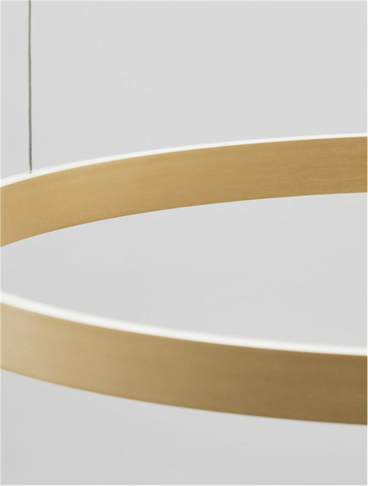 9345665 Lustra Nova Luce ELOWEN LED 77W 3326lm 3000K Aluminium & Acrylic Brushed Gold Dimabil Triac IP20 [2]