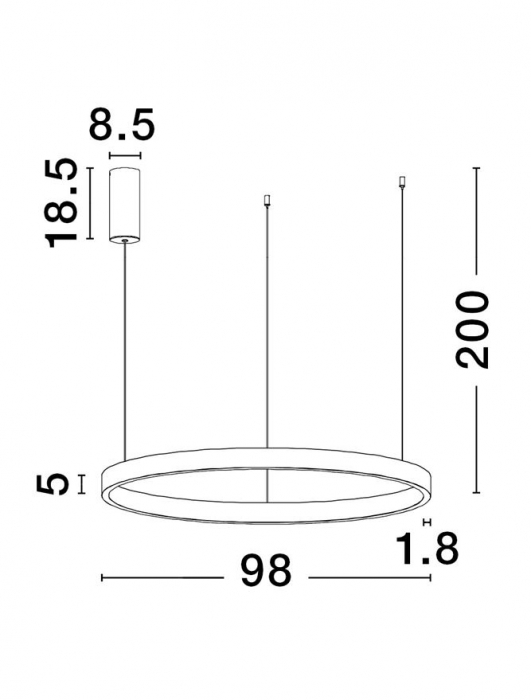 9345669 Lustra Nova Luce ELOWEN LED 106W 4899lm 3000K Aluminium & Acrylic Brushed Gold Dimabil Triac IP20 [3]