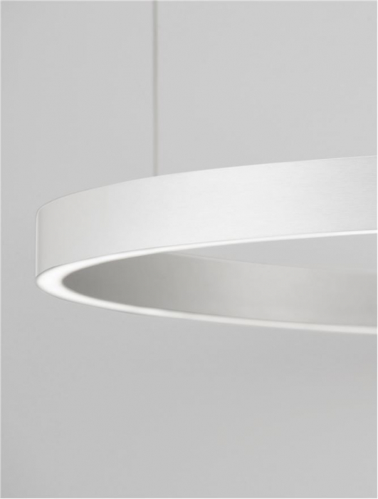 9345670 Lustra Nova Luce ELOWEN LED 106W 4899lm 3000K Aluminium & Acrylic Brushed Silver Dimabil Triac IP20 [3]