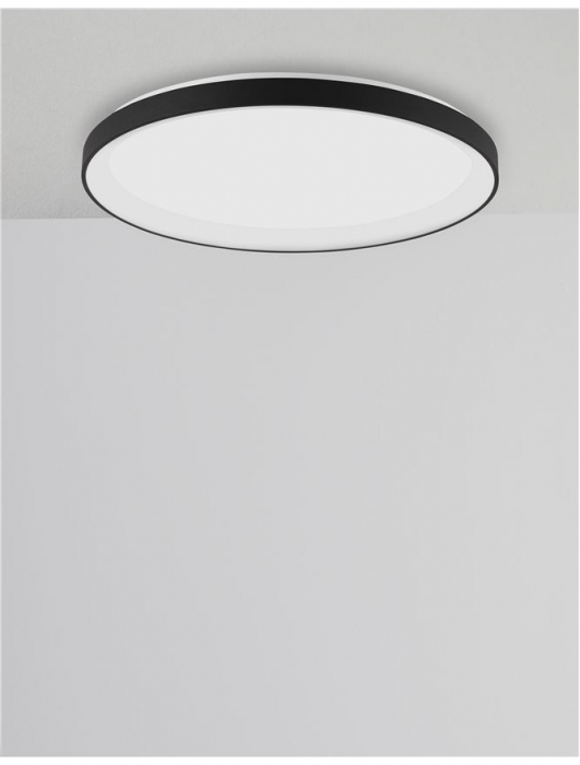 9345683 Plafoniera Nova Luce PERTINO LED 40W 2554lm 2700K Aluminium & Acrylic Sandy Black Dimabil Triac IP20 [4]