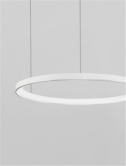 9345688 Lustra Nova Luce PERTINO LED 48W 2773lm 2700K Aluminium & Acrylic Sandy White Dimabil Triac IP20 [2]