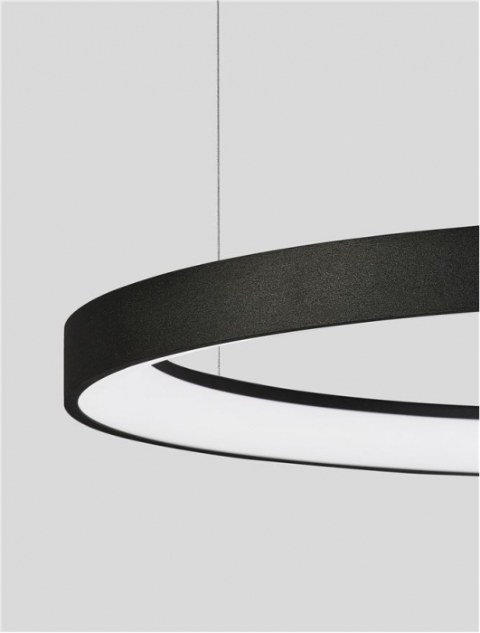 9345689 Lustra Nova Luce PERTINO LED 48W 2773lm 2700K Aluminium & Acrylic Sandy Black Dimabil Triac IP20 [5]