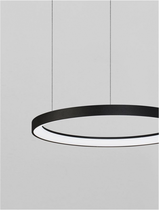 9345689 Lustra Nova Luce PERTINO LED 48W 2773lm 2700K Aluminium & Acrylic Sandy Black Dimabil Triac IP20 [2]