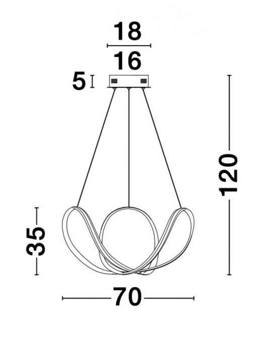 9348052 Suspensie Nova Luce APUS LED 50W 2158lm 3000K IP20 Aluminiu & Acril Sandy White NOVALUCE [8]