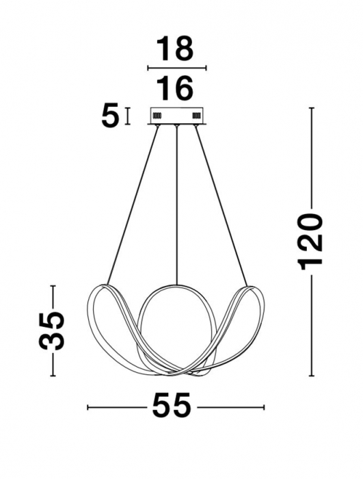 9348053 Suspensie Nova Luce APUS LED 45W 1720lm 3000K IP20 Aluminiu & Acril Sandy Black NOVALUCE [5]