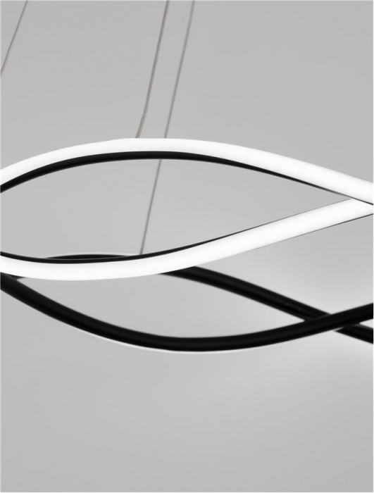 9348103 Lustra Nova Luce JINAL LED 57W 4276lm 3000K Aluminium & Acrylic Black Dimabil Triac IP20 [4]