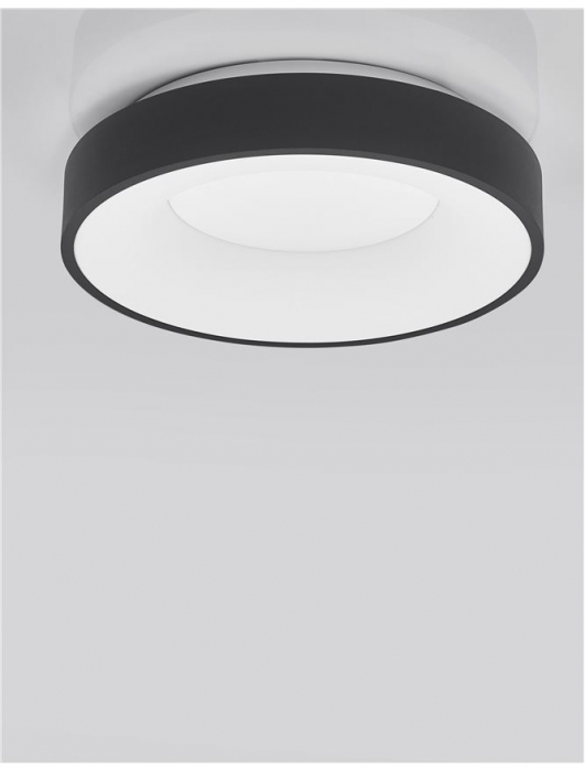 9353831 Plafoniera Nova Luce RANDO THIN LED 30W 1845lm 3000K Aluminium & Acrylic Sandy Black Dimabil Triac IP20 [2]