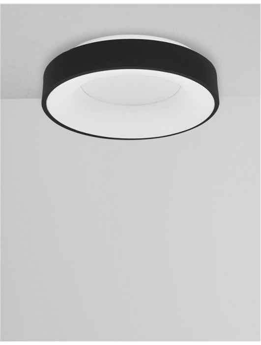 9353831 Plafoniera Nova Luce RANDO THIN LED 30W 1845lm 3000K Aluminium & Acrylic Sandy Black Dimabil Triac IP20 [4]