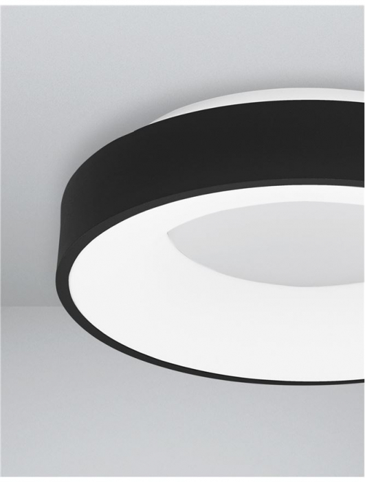 9353831 Plafoniera Nova Luce RANDO THIN LED 30W 1845lm 3000K Aluminium & Acrylic Sandy Black Dimabil Triac IP20 [6]