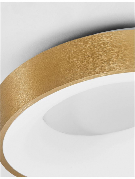9353832 Plafoniera Nova Luce RANDO THIN LED 30W 1845lm 3000K Aluminium & Acrylic Brushed Gold Dimabil Triac IP20 [4]
