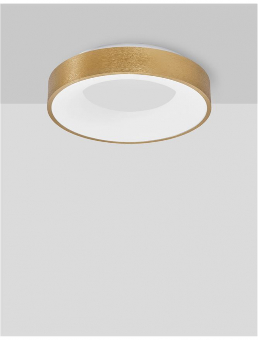 9353832 Plafoniera Nova Luce RANDO THIN LED 30W 1845lm 3000K Aluminium & Acrylic Brushed Gold Dimabil Triac IP20 [2]