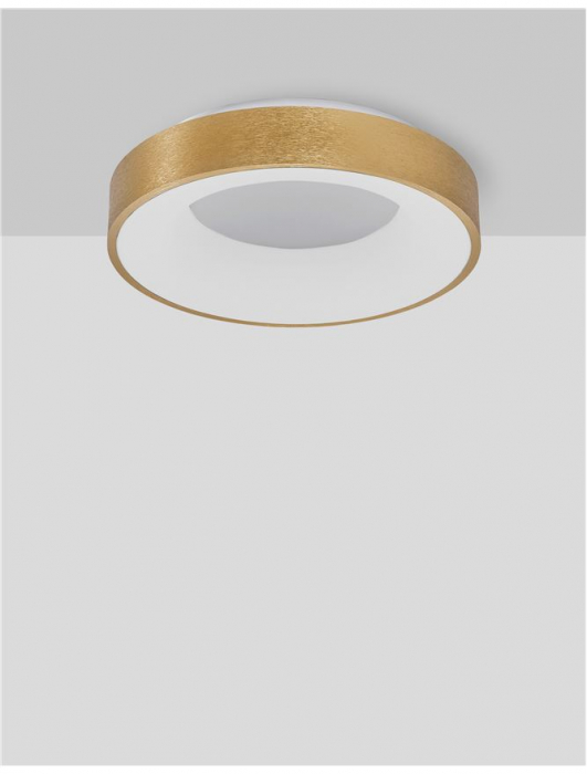 9353832 Plafoniera Nova Luce RANDO THIN LED 30W 1845lm 3000K Aluminium & Acrylic Brushed Gold Dimabil Triac IP20 [3]