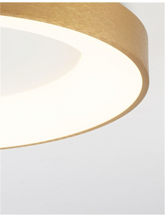 9353832 Plafoniera Nova Luce RANDO THIN LED 30W 1845lm 3000K Aluminium & Acrylic Brushed Gold Dimabil Triac IP20 [6]