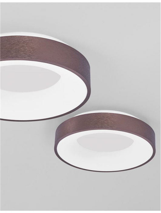 9353833 Plafoniera Nova Luce RANDO THIN LED 30W 1845lm 3000K Aluminium & Acrylic Brushed Coffee Dimabil Triac IP20 [5]