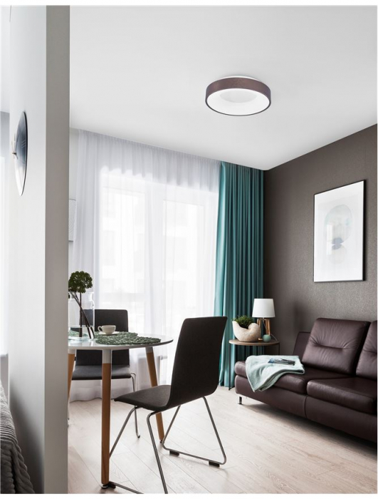 9353833 Plafoniera Nova Luce RANDO THIN LED 30W 1845lm 3000K Aluminium & Acrylic Brushed Coffee Dimabil Triac IP20 [2]