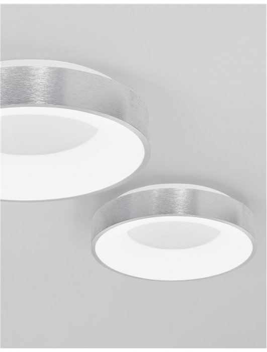 9353834 Plafoniera Nova Luce RANDO THIN LED 30W 1845lm 3000K Aluminium & Acrylic Brushed Silver Dimabil Triac IP20 [5]
