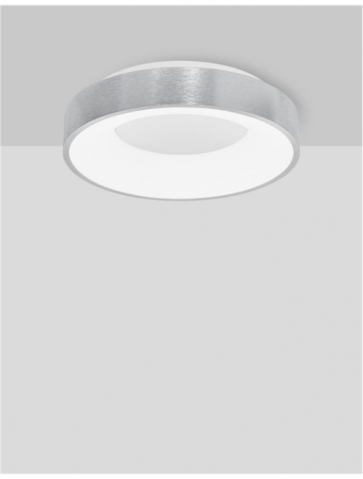 9353834 Plafoniera Nova Luce RANDO THIN LED 30W 1845lm 3000K Aluminium & Acrylic Brushed Silver Dimabil Triac IP20 [2]