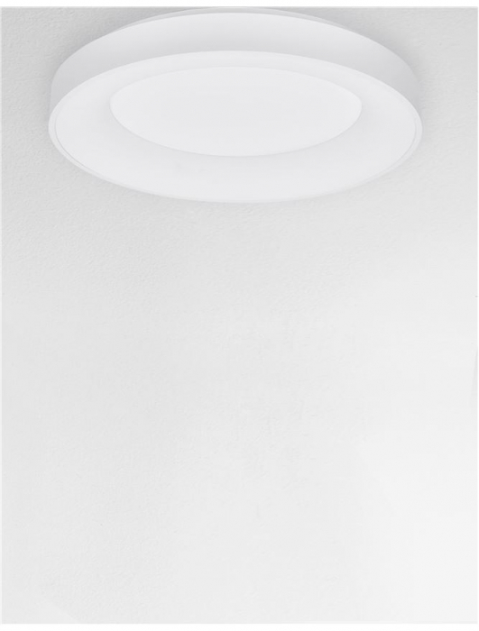 9353852 Plafoniera Nova Luce RANDO THIN LED 50W 2864lm 3000K Aluminium & Acrylic Sandy White Dimabil Triac IP20 [2]