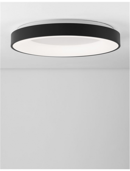 9353853 Plafoniera Nova Luce RANDO THIN LED 50W 2864lm 3000K Aluminium & Acrylic Sandy Black Dimabil Triac IP20 [2]