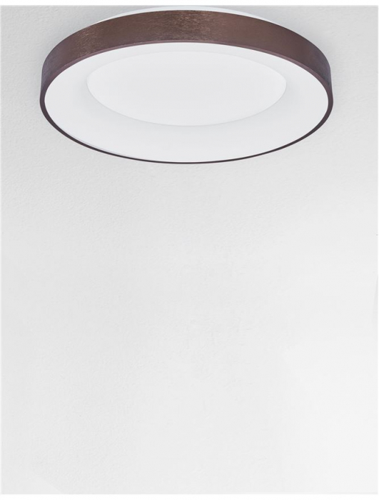 9353855 Plafoniera Nova Luce RANDO THIN LED 50W 2864lm 3000K Aluminium & Acrylic Brushed Coffee Dimabil Triac IP20 [4]